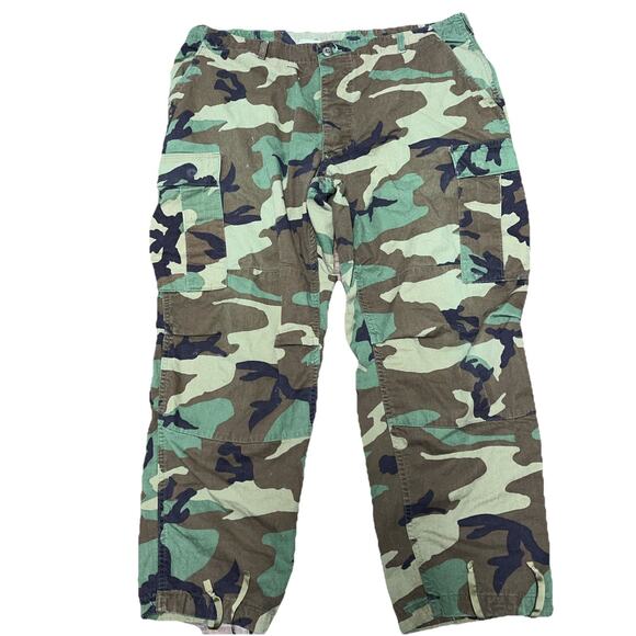 Vtg US Military Mens X-Large 39/27 Woodland Camo Combat Pants See Tag Mesurement - Picture 1 of 6